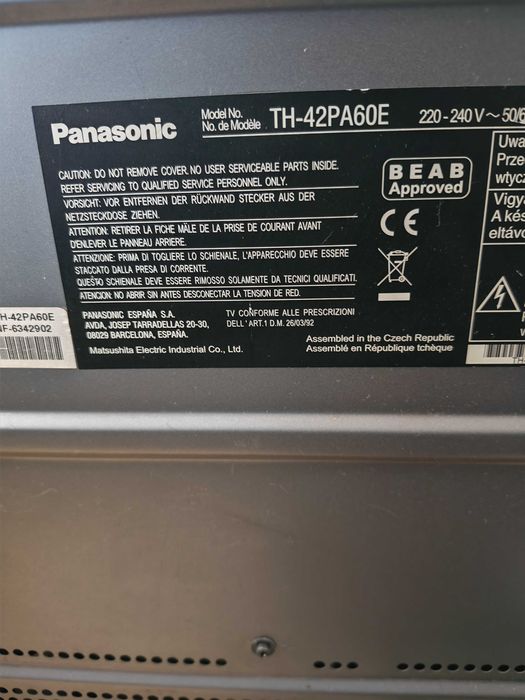 Телевізор 42" Panasonik TH-42PA60E