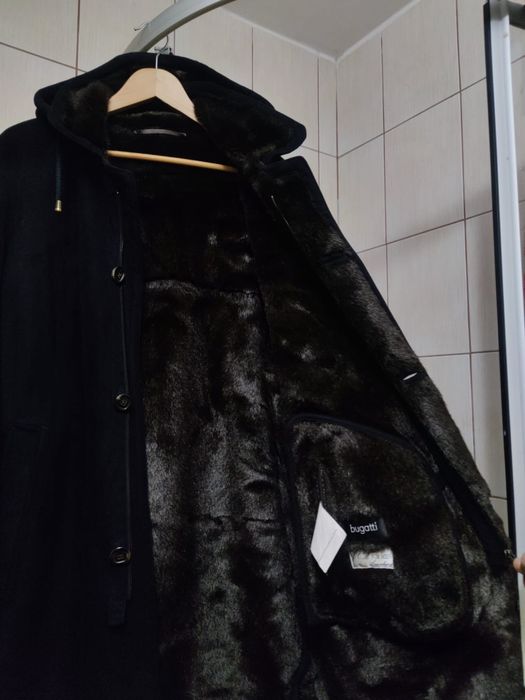 płaszcz męski XXL Bugatti ekologicznie skórzany eko skóra kurtka płasz