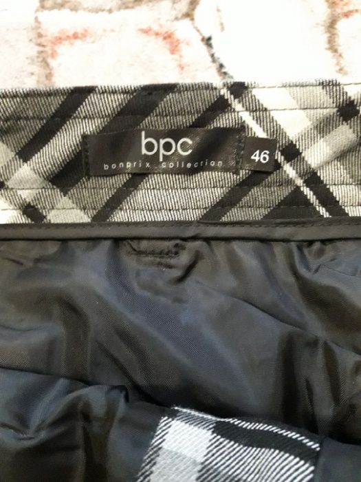 Юбка стрейч в клетку bpc, bonprix