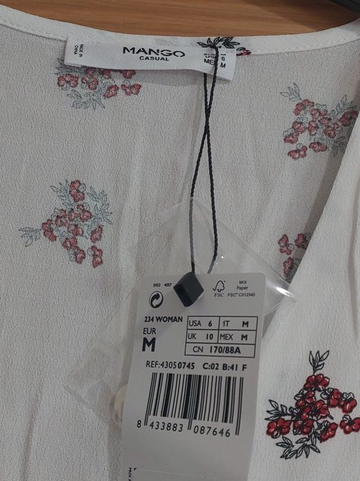 Blusa Estampada Flores Mango, TM