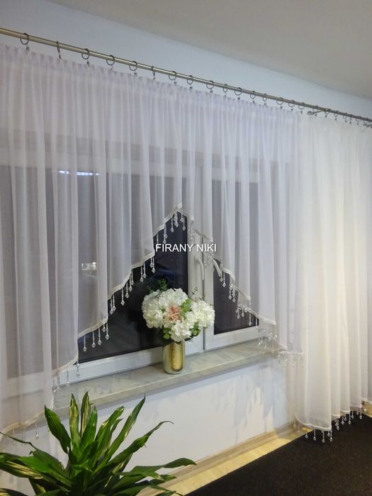firana balkonowa z koralikami 600x250 nr 168