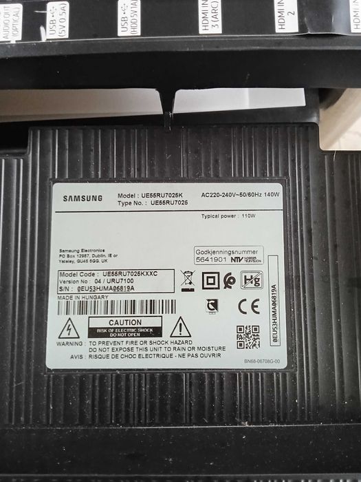 Samsung UE55RU7025K "placas"