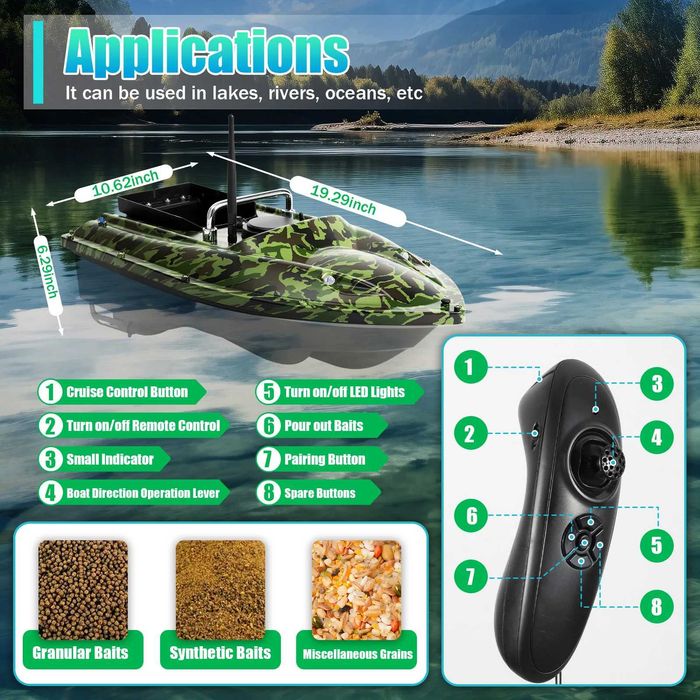 [NOVO] Barco para Engodo • 500 Metros • 2 Kg • Carp Fishing