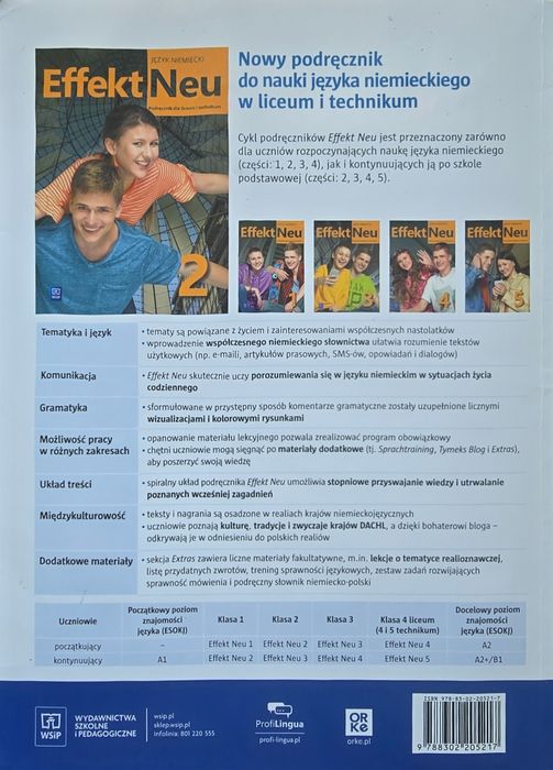 Efekt Neu 2. Język niemiecki. Podręcznik dla liceum i technikum. WSiP