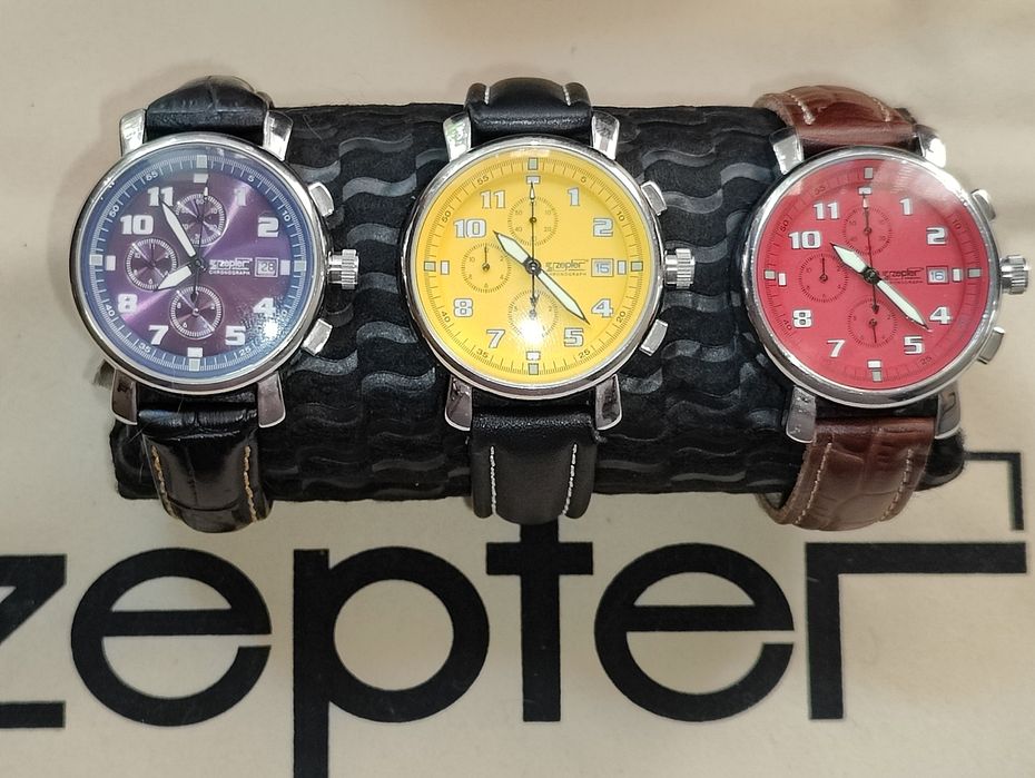 Часы Zepter хронограф MIAMI LZ-632-BL Swiss Made оригинал. лимит