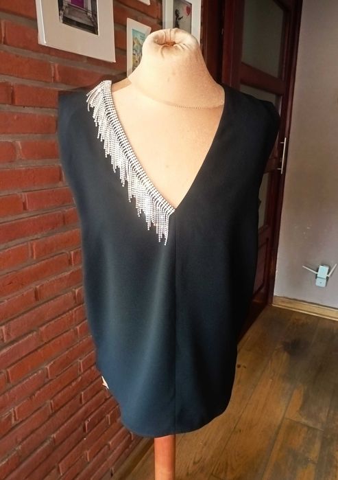 Max Mara elegancka bluzka z łańcuszkami 38 NOWA