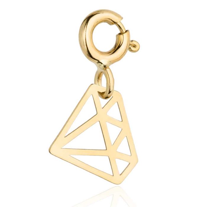 CHARMS złoty diament