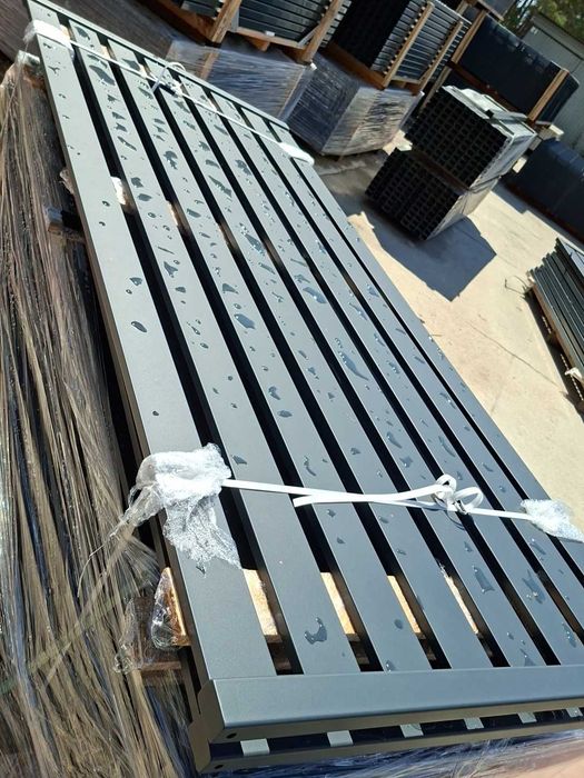 Przęsło palisadowe 250x110 grafit struktura palisada 100 mm