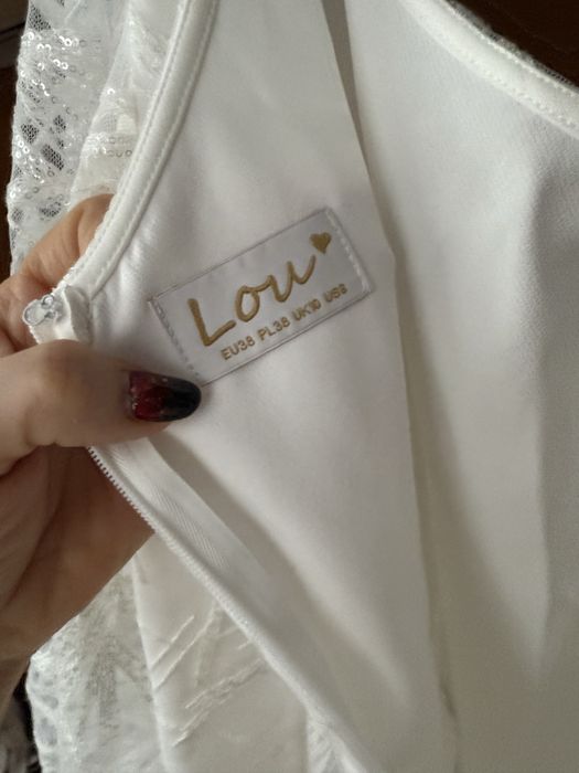 Sukienka Lou Złamana Biel