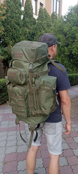 Рюкзак туристический 75 литров охотничий рыбацкий для рыбалки охоты ли ...