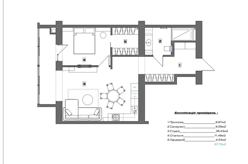 Клубний будинок, квартира з ремонтом