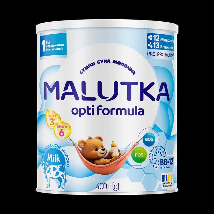 Malutka Opti formula 400г 1,2,3