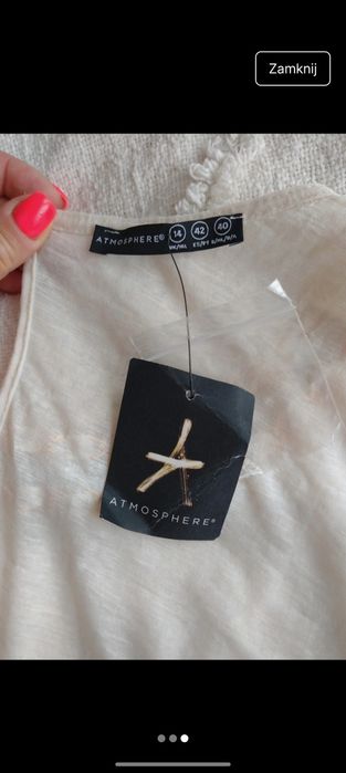 Bluzka mgiełka ecru Atmosphere M