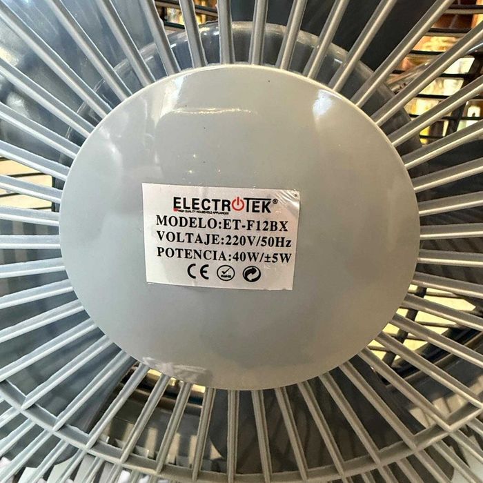 Ventoinha Quadrada ElectroTek ET-F12BX de 12” — 40 W e 3 Velocidades