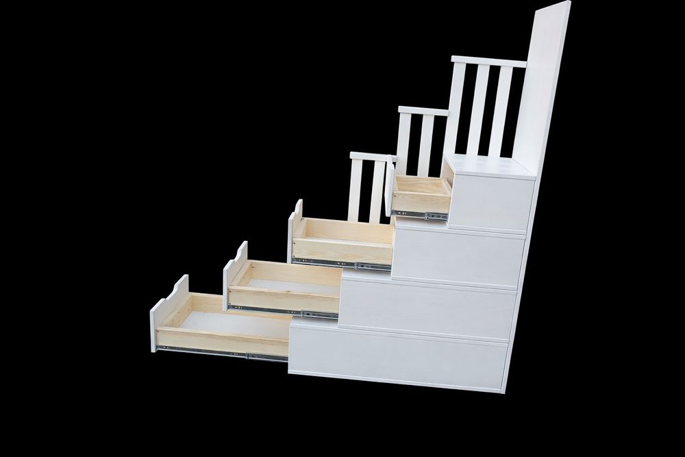 Łóżko piętrowe ze schodami