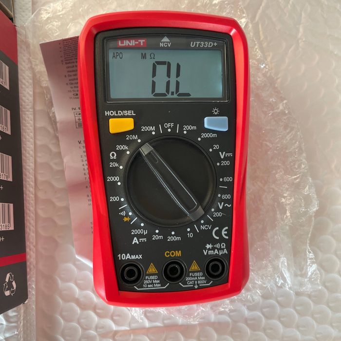 Мультиметр UNI-T UT33D+ з NCV, стан нового, повний комплект, тестер