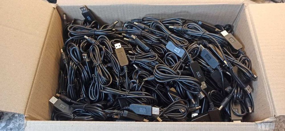 Кабель для роутера 12V від павербанка USB підвищувальний DC 5.5