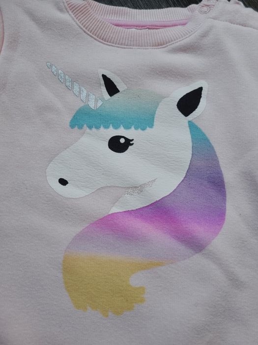 Bluza bluzka z jednorożcem HM 80 dla dziewczynki jednorożec różowa