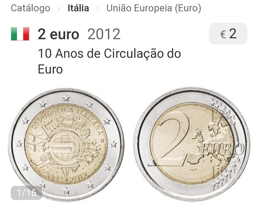 Moeda 2€, Itália 2012