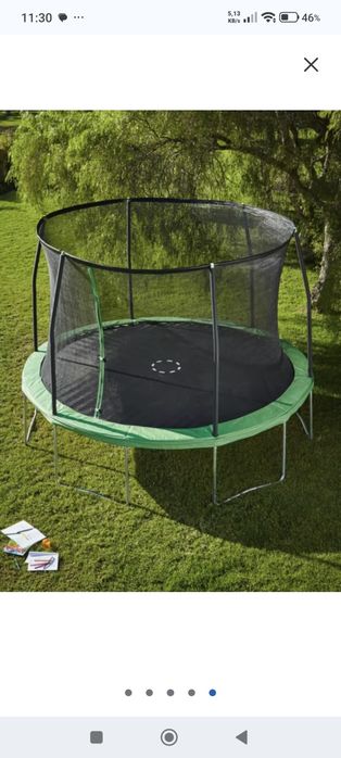 Trampolina 3.66 zielono czarna