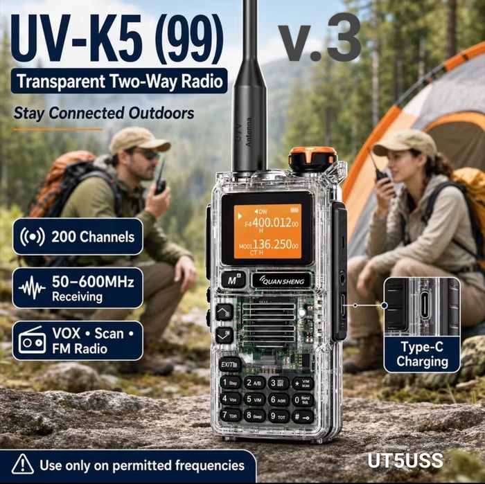 Радиостанции Quansheng UV-К5(99) v.3, Baofeng UV-K61 и DMR,  новые!