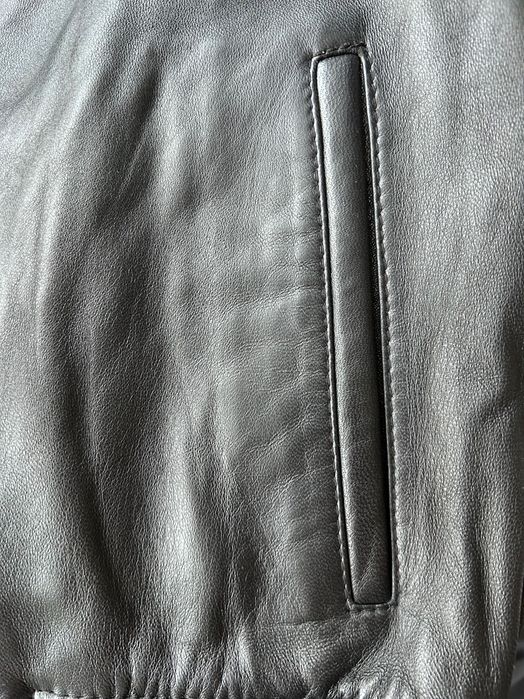 Dwustronna kurtka z miękkiej naturalnej skóry w stylu Gucci