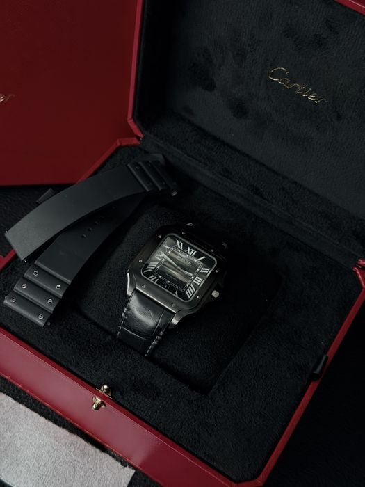 Cartier Santos Black ADLC Steel