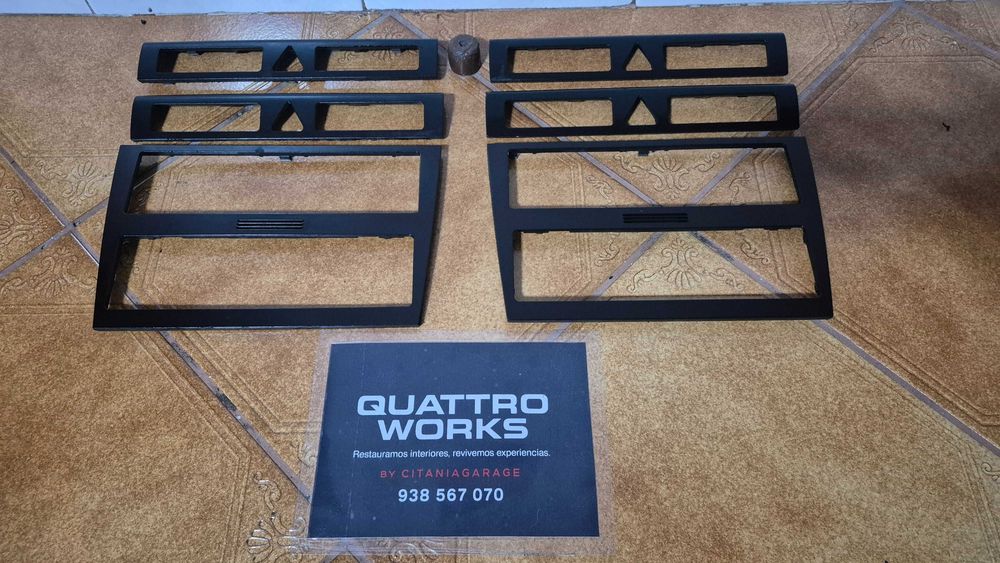 Molduras Originais Pretas Consola Audi A4 B5 8D Facelift 1999 a 2001