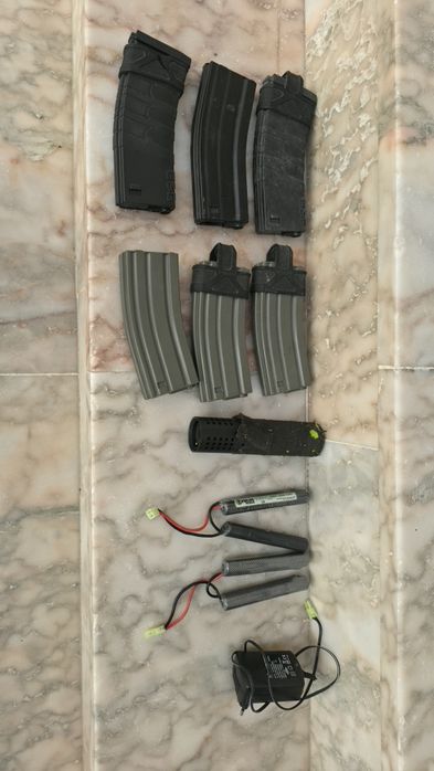 Airsoft ICS CXP-16 Long + 6 Carregadores + Extras