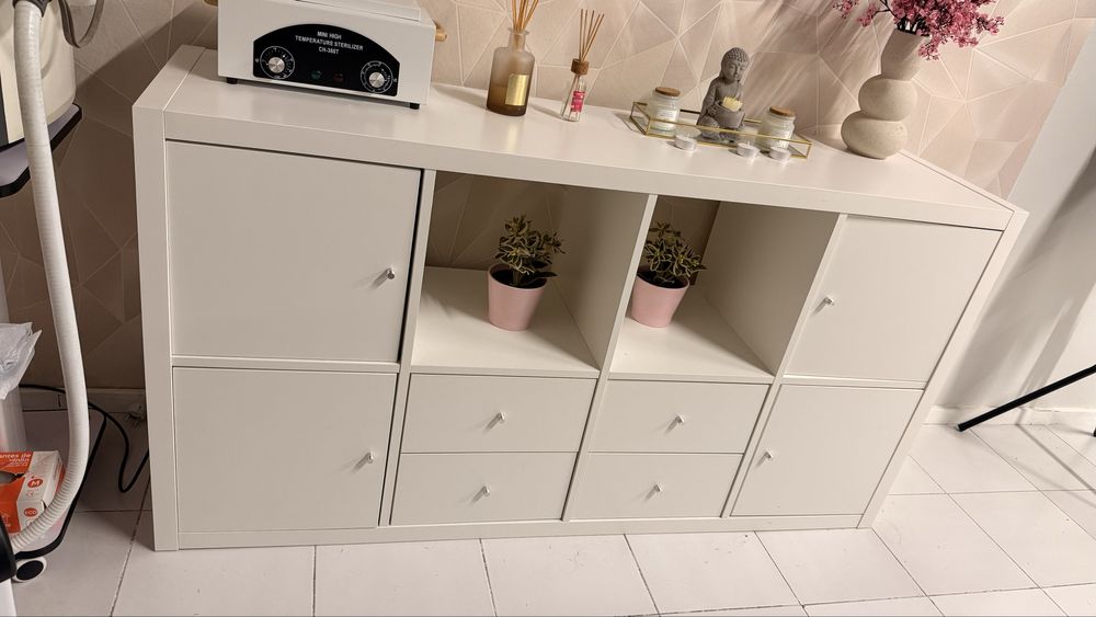 Movel kallax com gavetas e portas