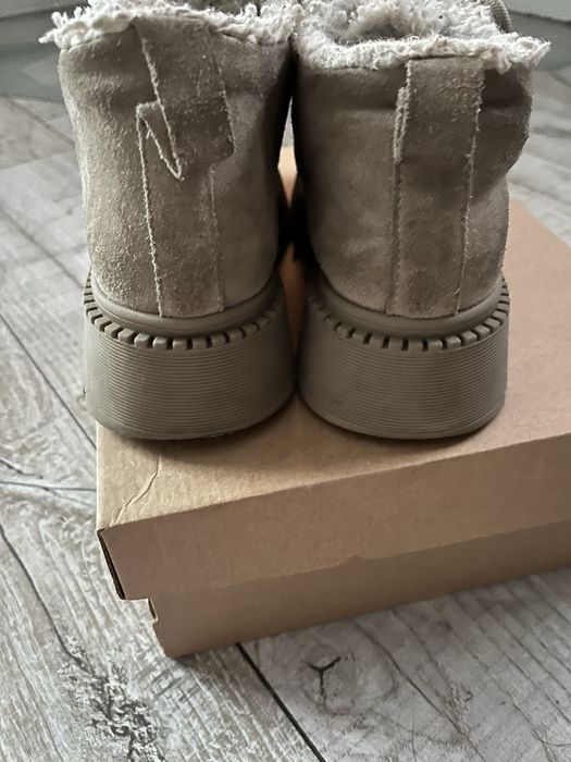 Чоботи натуральна замш та цигейки 36
