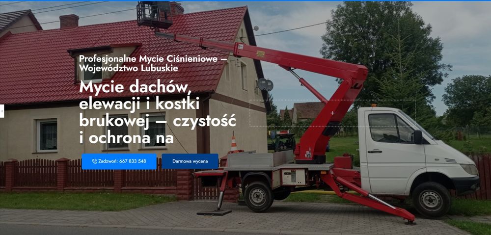 Usługi podnośnikiem koszowym