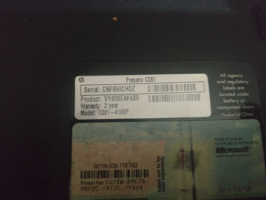 HP Compaq Presário CQ61-410ep