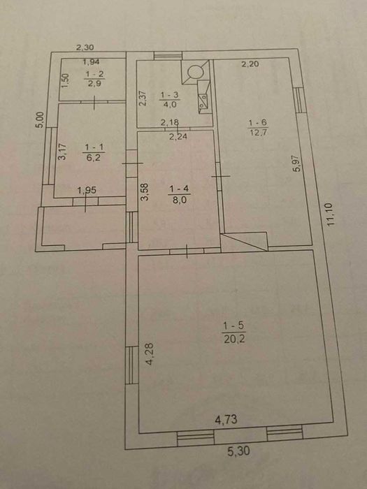 Продаж 2 кімнатного будинку в Брусилові, вул. Цегельна.