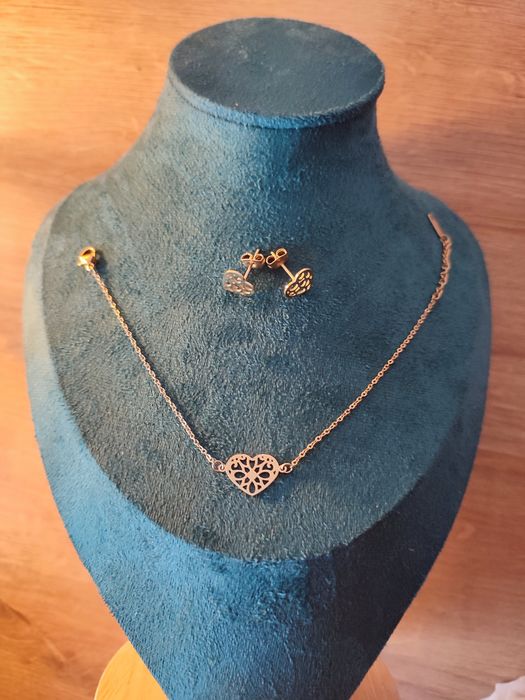 Zestaw ze stali chirurgicznej bransoletka+ kolczyki