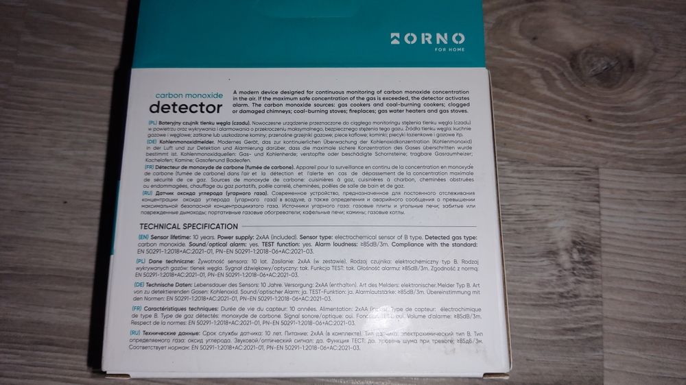 czujnik czadu tlenku węgla Orno nowy