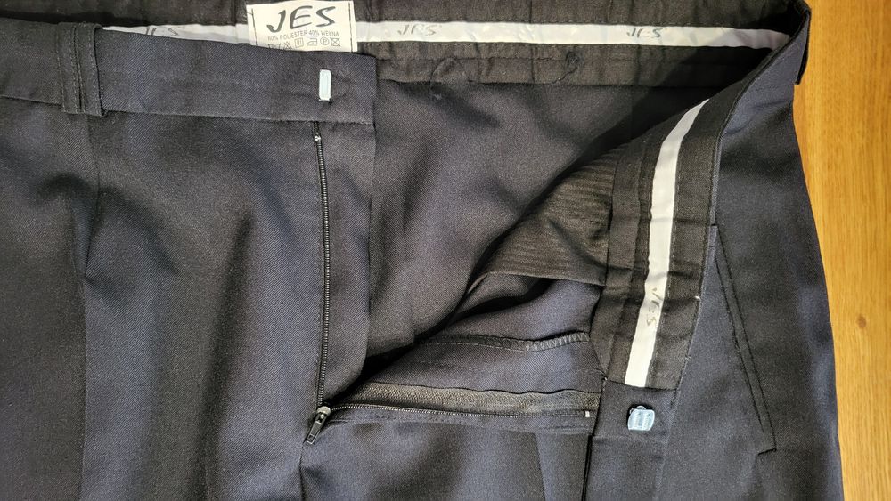 Spodnie męskie czarne garniturowe eleganckie XL 54