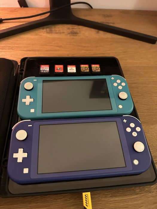 2 nintendo switch + jogos + capas + 128gb x2