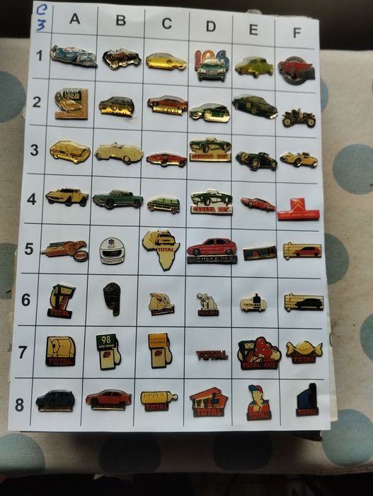 (C) Pins do mundo Automóvel