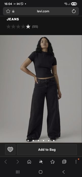 Продам черные женские джинсы Levis размер 29х31 длина