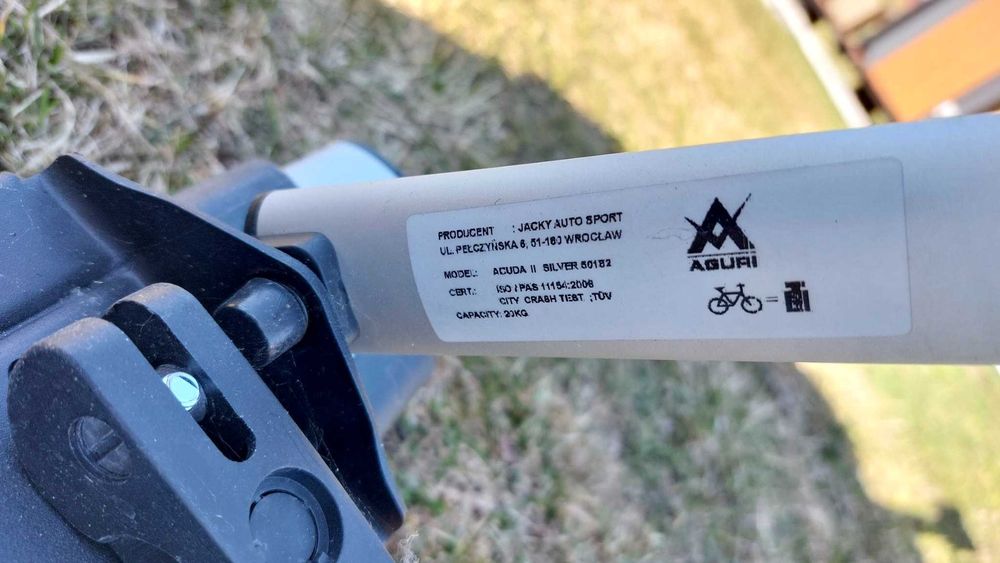 Uchwyt rowerowy AGURI Acuda II Silver