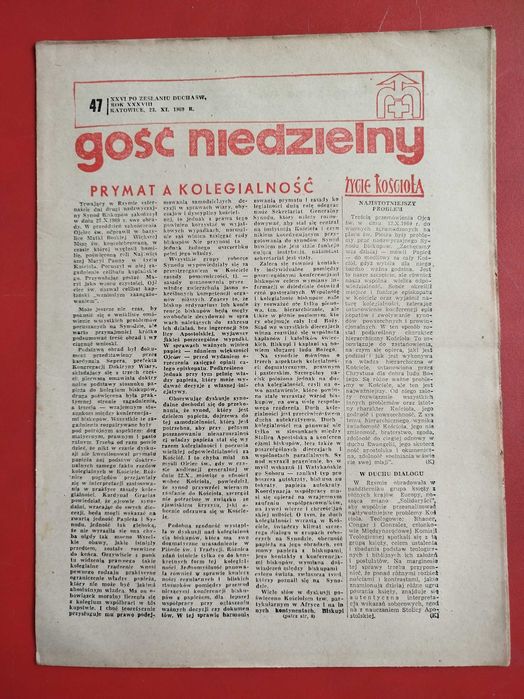 Gość niedzielny, tygodnik katolicki 47/1969, 23 listopada 1969