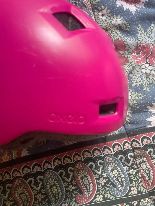 Capacete proteção rosa