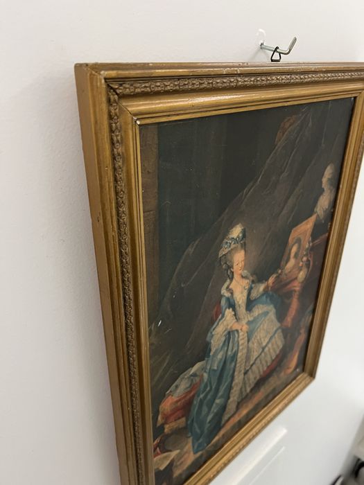 Quadro Vintage com moldura dourada