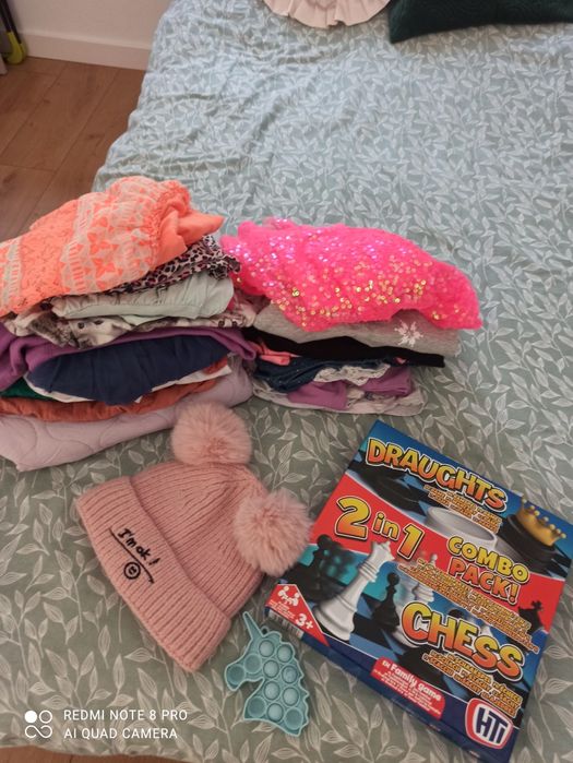 Zestaw ubrań paka paczka ubrania dla dziewczynki od 104 do 116