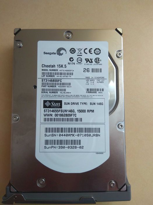 Жесткий диск Sun 146GB 15K FC 3.5 540-6487-01 390-0365-02 ST3146855FC