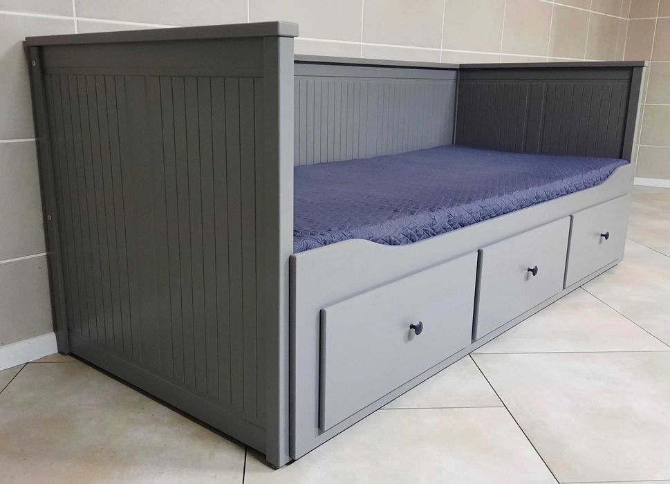 Łóżko leżanka IKEA HEMNES + 1 materac - BARDZO DOBRY STAN