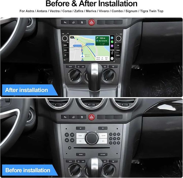 Auto Radio android com carplay 2Gb Ram + 64 Gb Memória