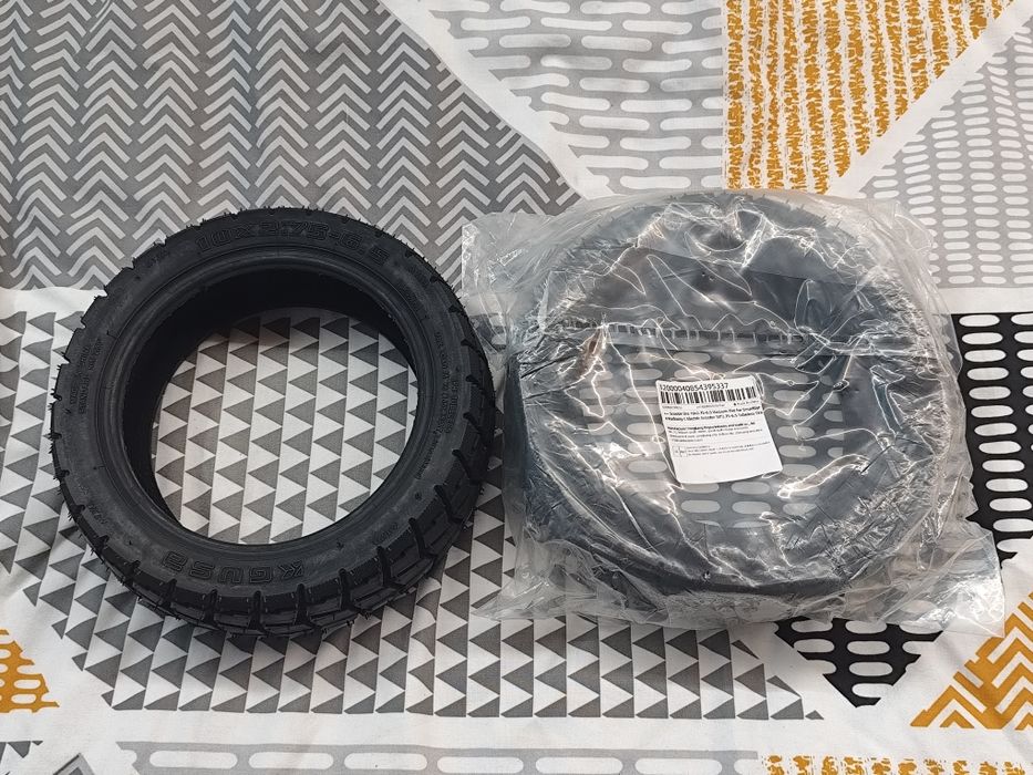 (Novos) 1 Par de Pneus Tubeless Mistos/Híbridos 10x2.75 - 6.5 p/ Trotinete Elétrica