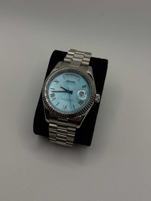 Zegarek Seiko Mod DayDate Roman Baby Blue President
